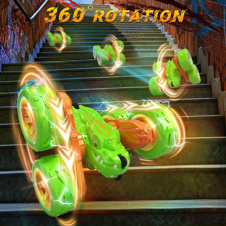 Twist Green Cars Offroad 360° Rotation with Lights Music