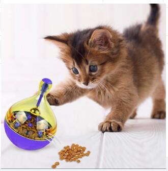 Wobbling Treat Dispensing Ball for Dogs – Interactive Automatic Food Dispenser & Puzzle Toy
