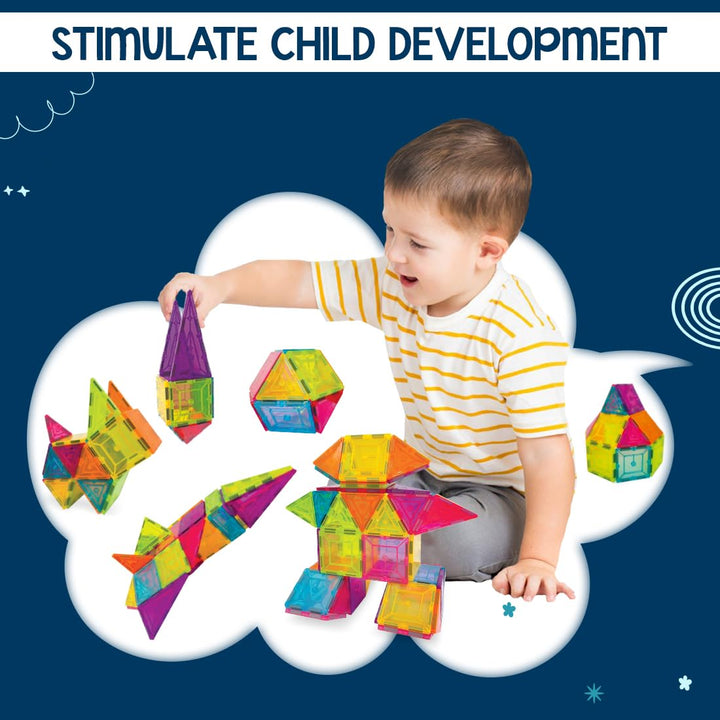 30-Piece Magnetic Building Tiles