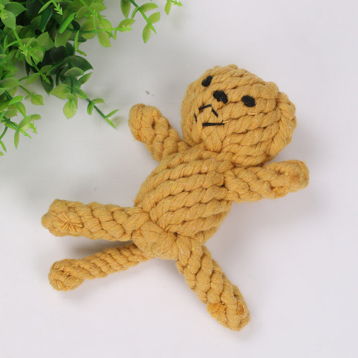 Chew Rope Animal Shape Dog Toy – Durable Cotton & Polyester Interactive Tug & Chew Toy for Dogs