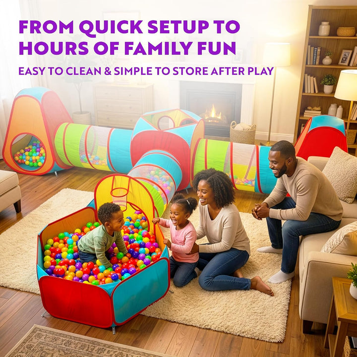 Playz 7-Piece Kids Play Tent & Ball Pit Set