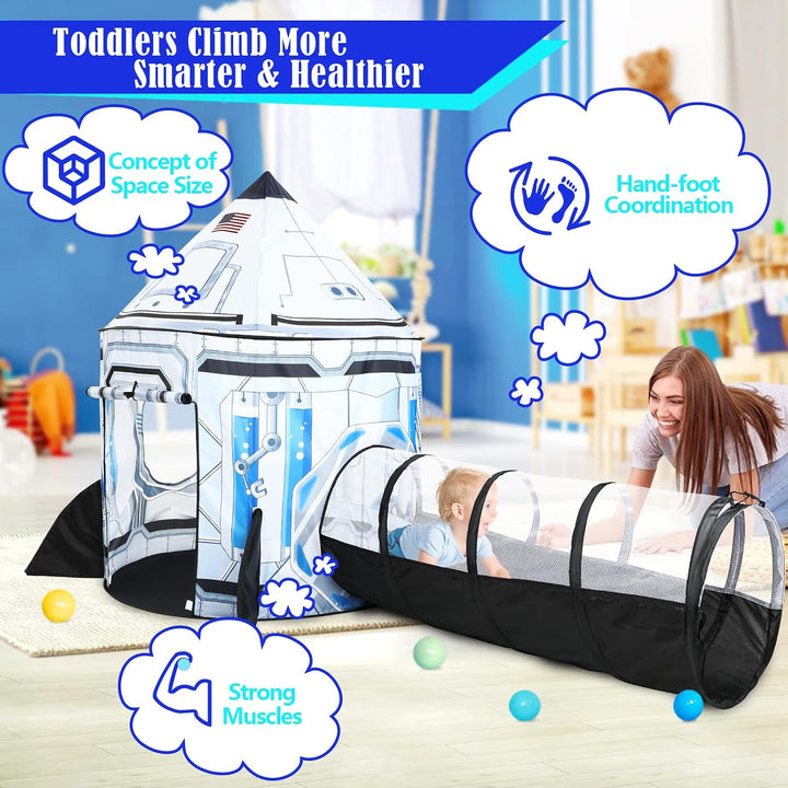 3-in-1 Kids Play Tent, Ball Pit & Crawl Tunnel
