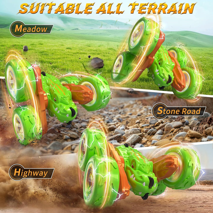 Twist Green Cars Offroad 360° Rotation with Lights Music