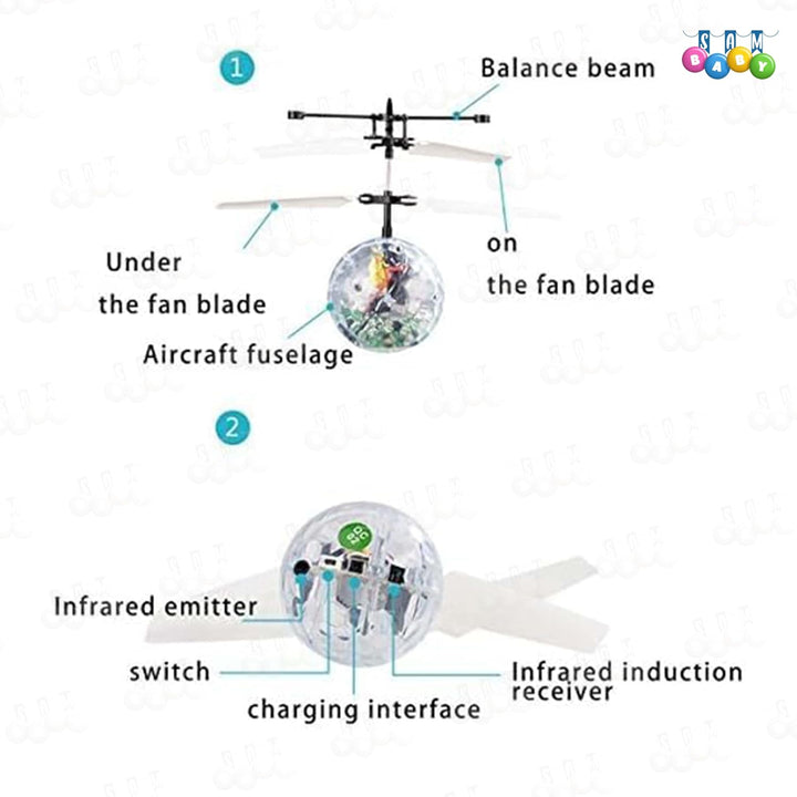 Orbiter Flying Ball RC Toy with LED Lights