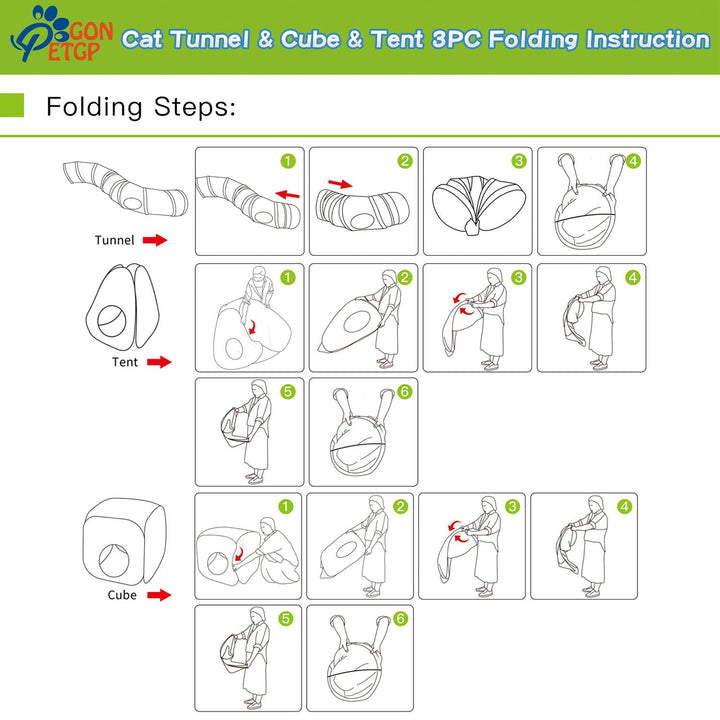Outdoor Cat Enclosure with Tunnel & Play Cubes
