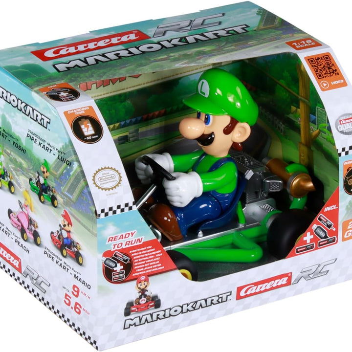 Mario Kart Pipe Kart Luigi RC Car – 1:18 Scale
