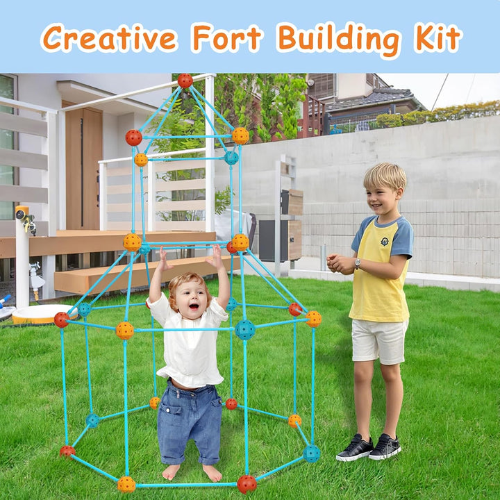 146-Piece Kids Fort Building Kit STEM
