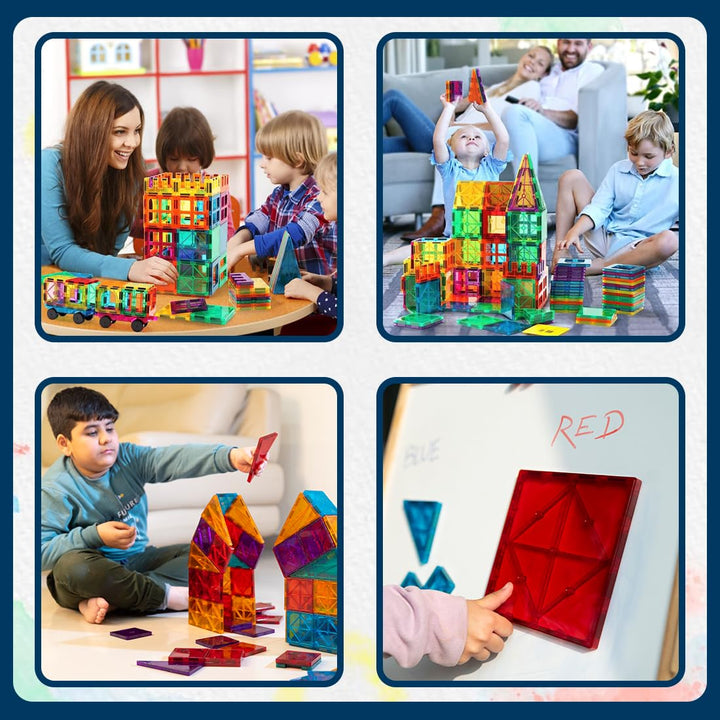 30-Piece Magnetic Building Tiles