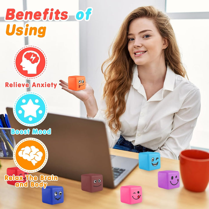 24-Pack Mini Smile Face Stress Balls