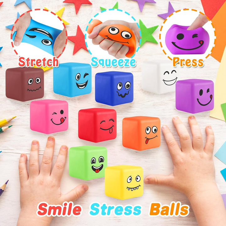 24-Pack Mini Smile Face Stress Balls