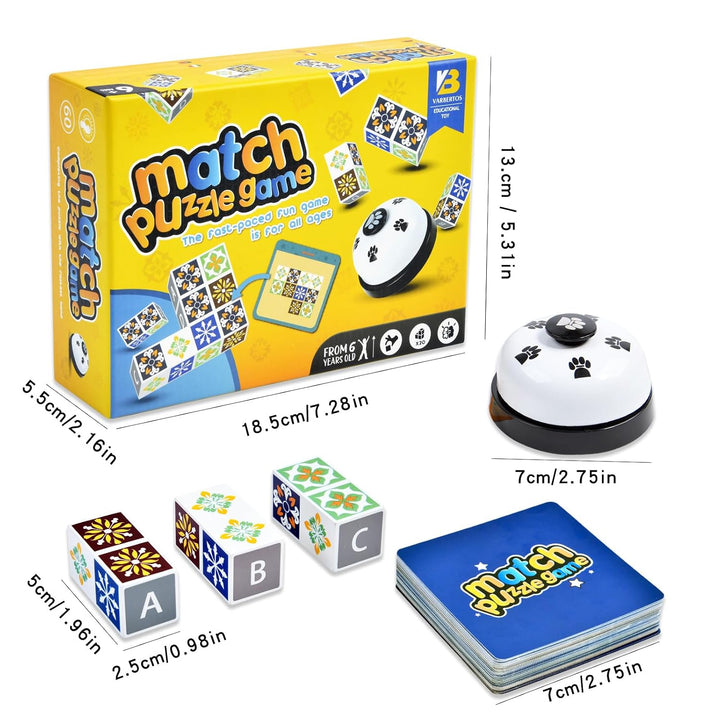 Wooden Pattern Matching Game with Bell