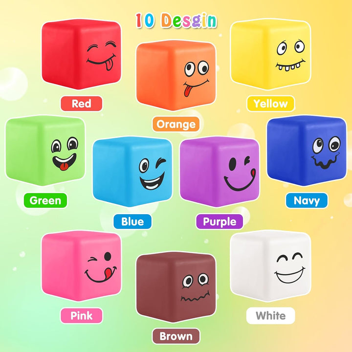 24-Pack Mini Smile Face Stress Balls