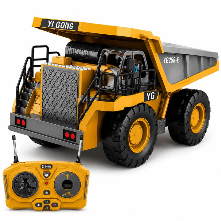 RC Dump Truck – Construction Vehicle with Metal Bed