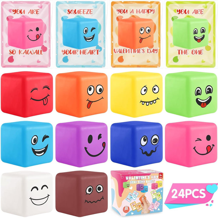 24-Pack Mini Smile Face Stress Balls