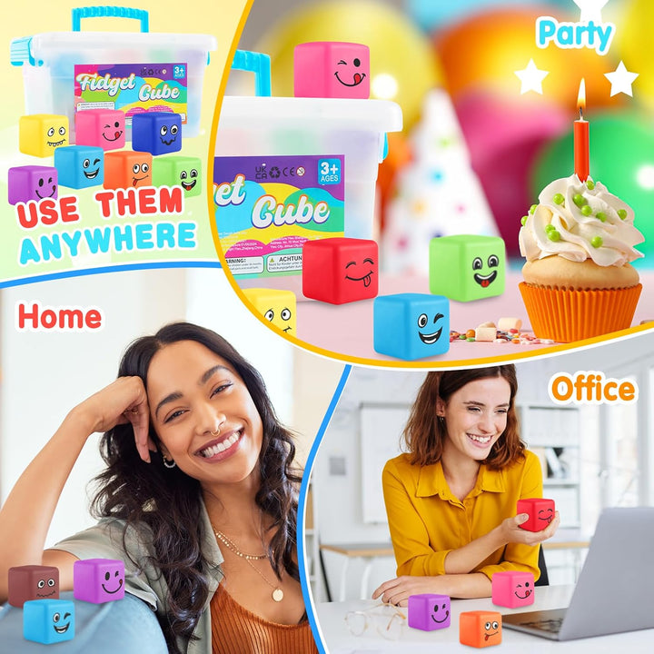 24-Pack Mini Smile Face Stress Balls
