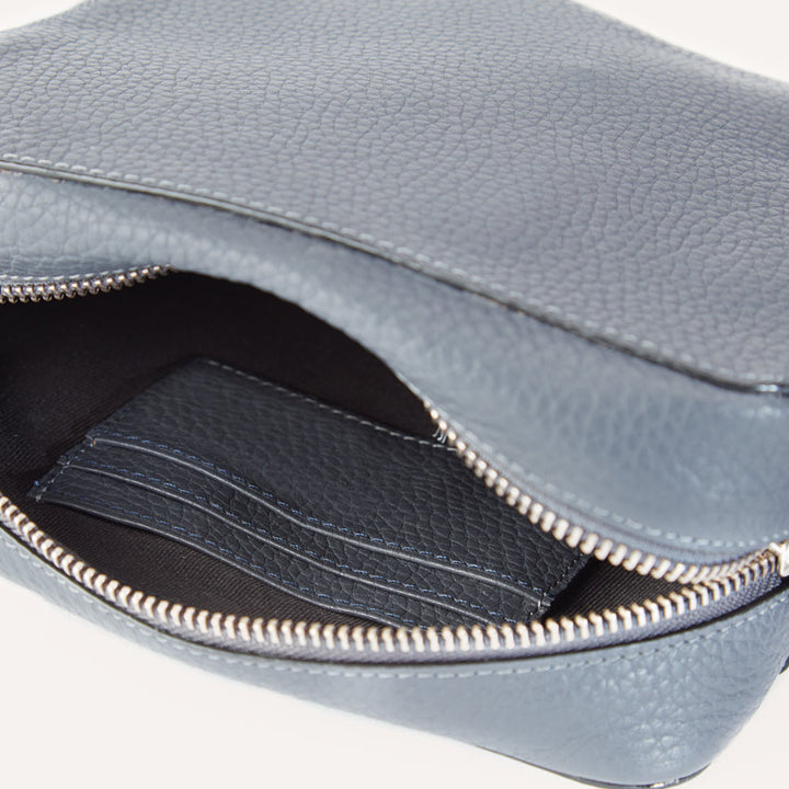 Genuine Pebble Leather Crossbody Bag