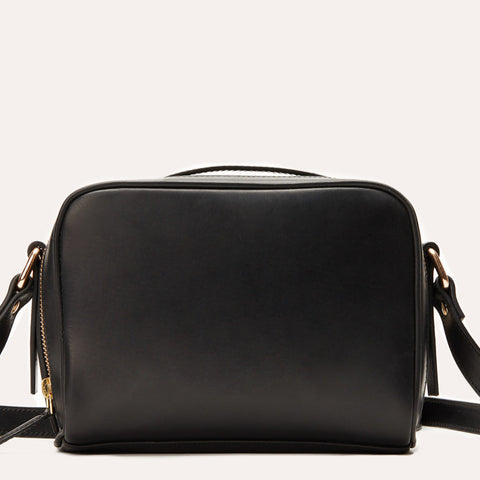 Genuine Leather Mini Crossbody Bag with Top Handle & Adjustable Shoulder Strap