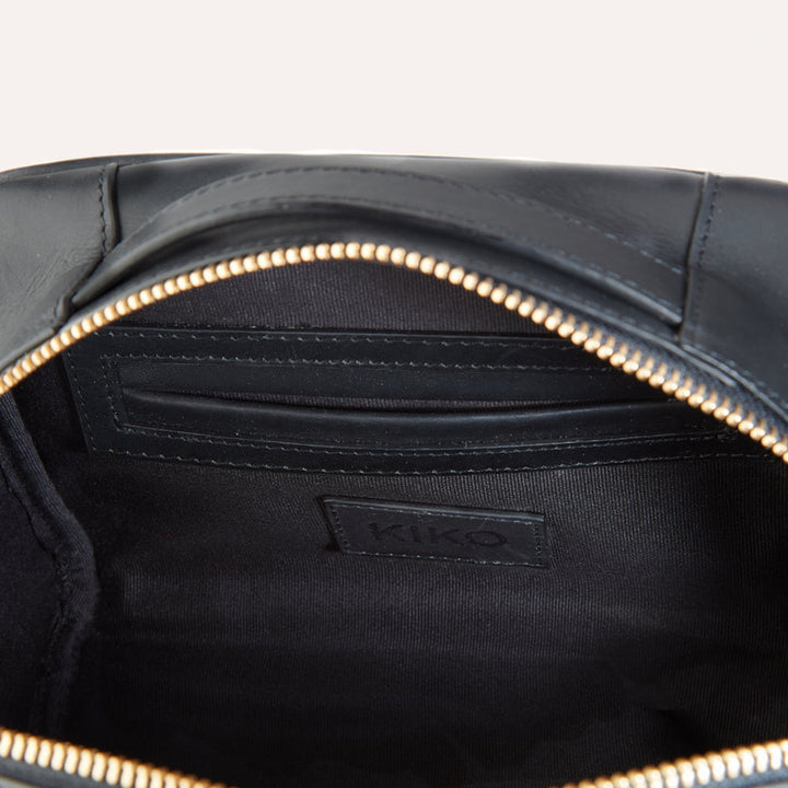 Genuine Leather Mini Crossbody Bag with Top Handle & Adjustable Shoulder Strap