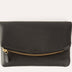 Flap Clutch Genuine Pebble Leather Chain Shoulder Bag