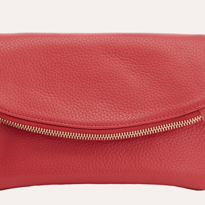 Flap Clutch Genuine Pebble Leather Chain Shoulder Bag