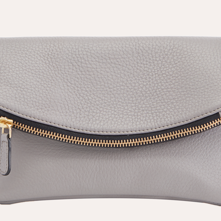 Flap Clutch Genuine Pebble Leather Chain Shoulder Bag