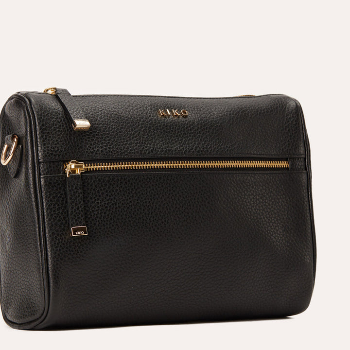 Genuine Pebble Leather Crossbody Bag with Adjustable Shoulder Strap