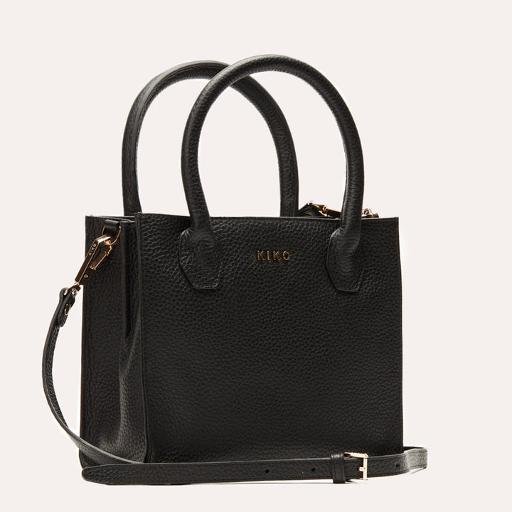 Genuine Pebble Leather Simplistic Crossbody Bag with Adjustable & Removable Strap