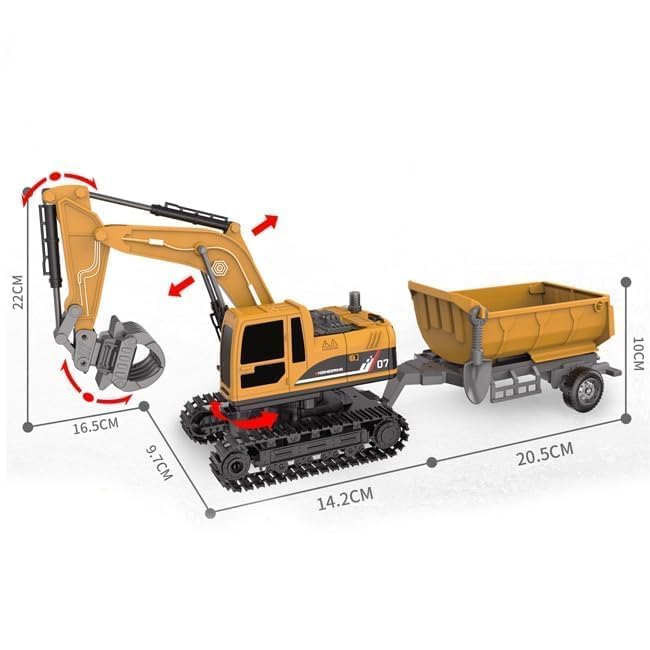 Remote Control Excavator Toy for Kids Adults RC