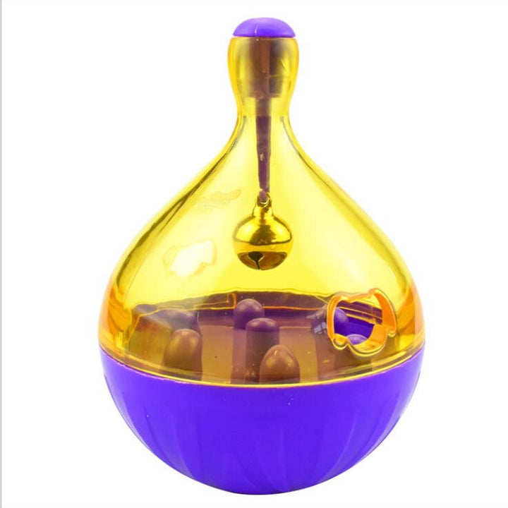 Wobbling Treat Dispensing Ball for Dogs – Interactive Automatic Food Dispenser & Puzzle Toy