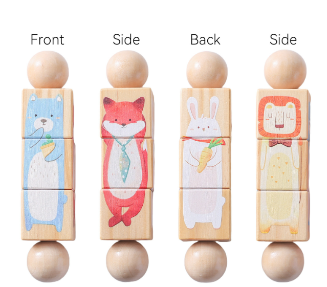 Kids Handbell Wooden Animal Puzzle