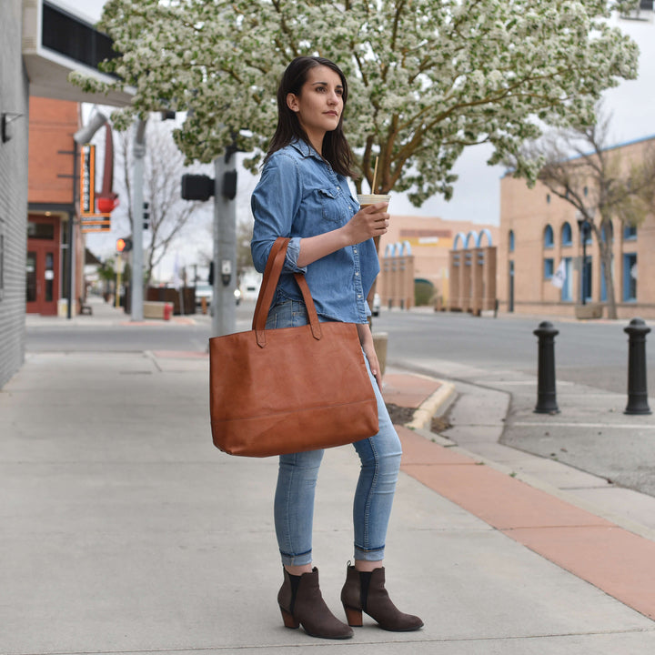 Classic Genuine Leather Tote Bag