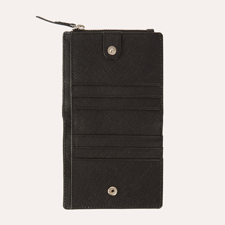 Coin Purse Genuine Saffiano Leather Wallet