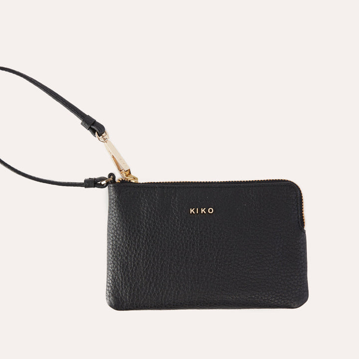 Genuine Pebble Leather Small Wristlet