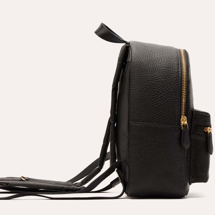 Genuine Pebble Leather Itty-Bitty Backpack with Adjustable Straps