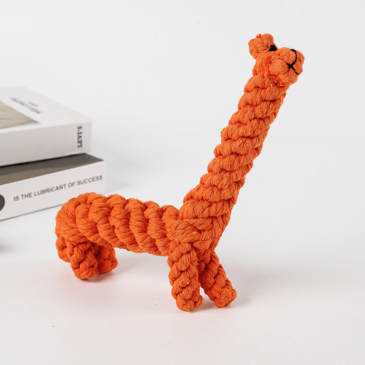 Chew Rope Animal Shape Dog Toy – Durable Cotton & Polyester Interactive Tug & Chew Toy for Dogs
