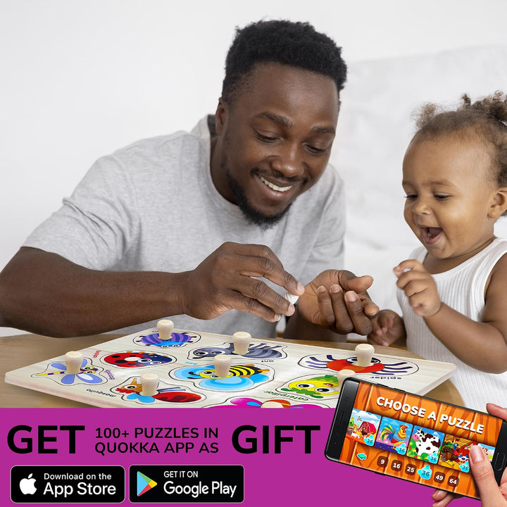 6-Piece Wooden Toddler Puzzle Set