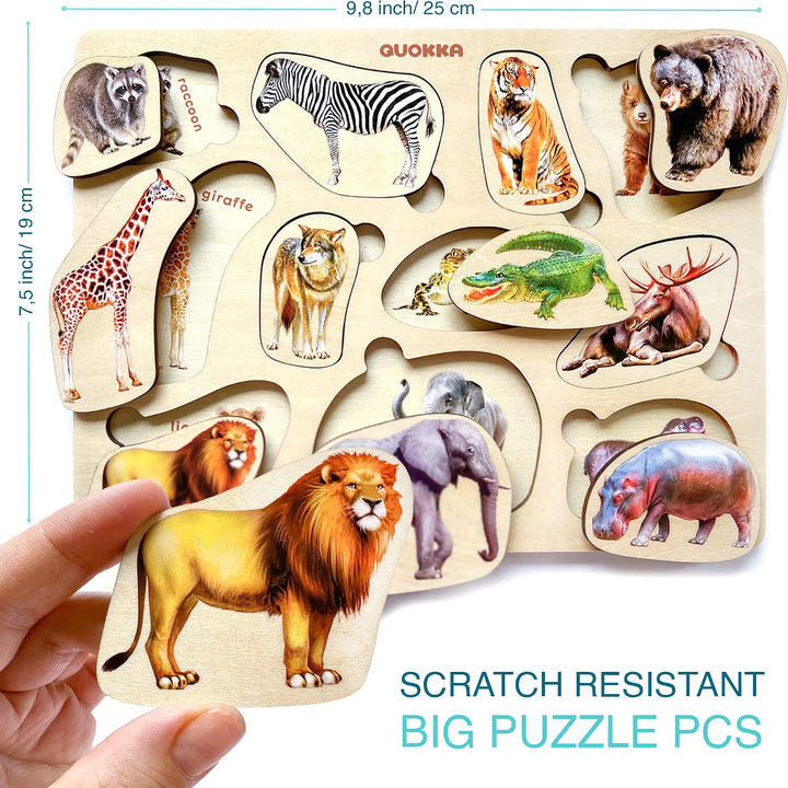 6-Piece Wooden Toddler Puzzle Set
