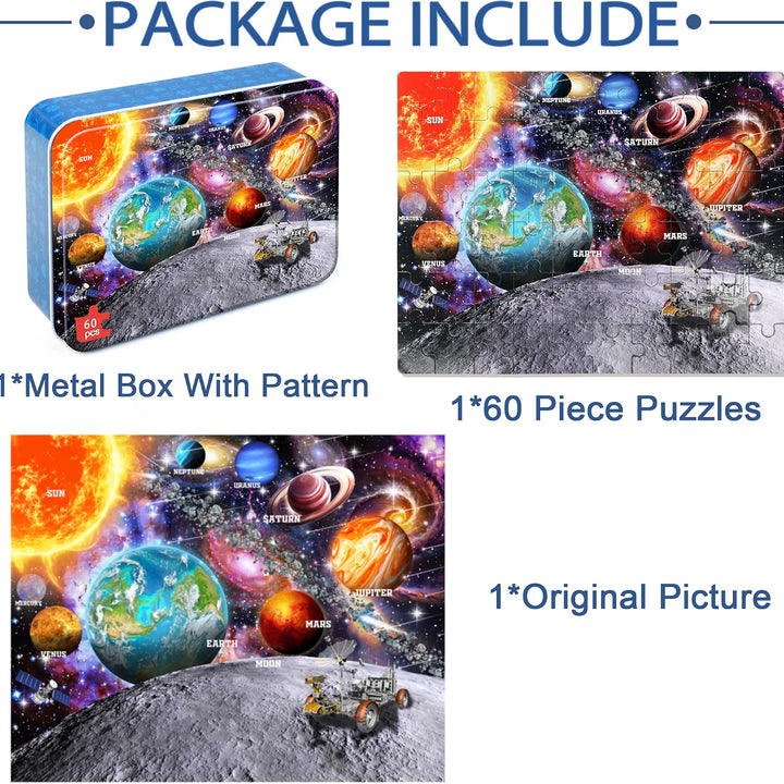 Flixme 60-Piece Space Puzzle for Kids