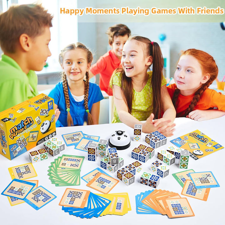 Wooden Pattern Matching Game with Bell