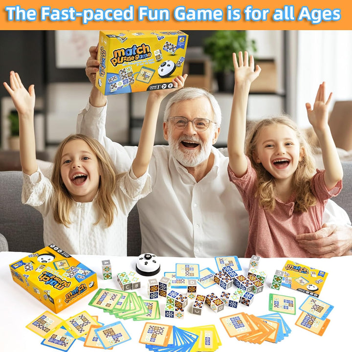 Wooden Pattern Matching Game with Bell