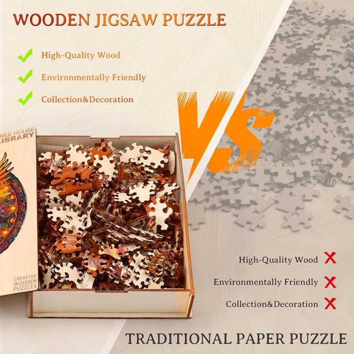 680-Piece Phoenix Wooden Jigsaw Puzzle