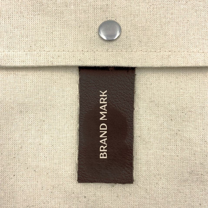 Small Cotton packaging pouch with leather