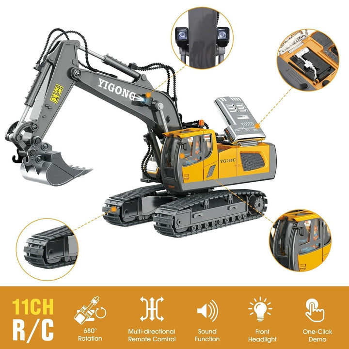 RC Excavator – 1:20 Scale 11-Channel Construction Truck