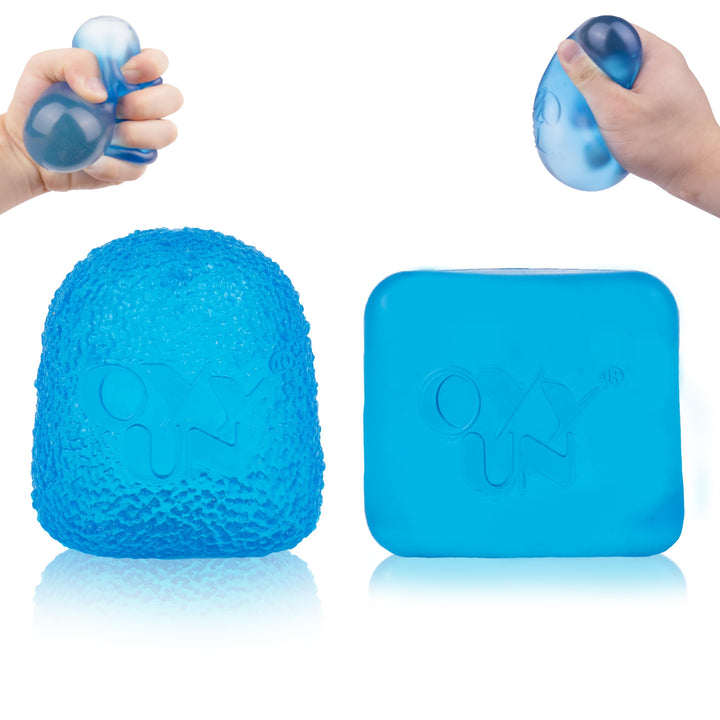 Stress Cube Squishy Balls - Slow Rising Stress Balls Stretchy Fidget Ice Cube for Anxiety Stress Relief Gel Filled Sensory ice Cube Squishy Ball Toys for ADD/ADHD Kids Adults (CubeEllipsoid)