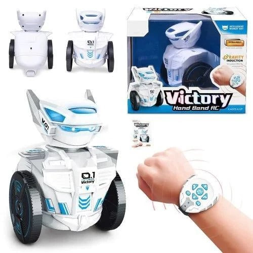 Remote Control Robot Car for Kids | 2.4GHz RC Dancing Robot with LED Lights, Music & Watch Remote | Rechargeable Interactive Robot Toy