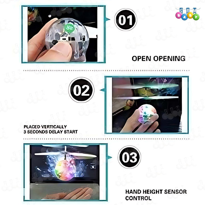 Orbiter Flying Ball RC Toy with LED Lights