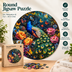 500-Piece Peacock & Flower Wooden Puzzle