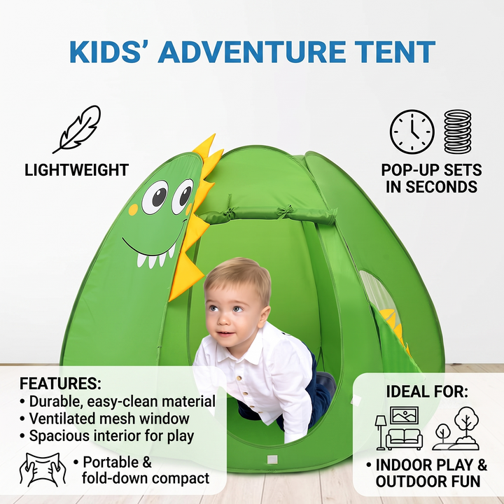 Kids Play Tent – Cartoon Dinosaur Indoor & Outdoor