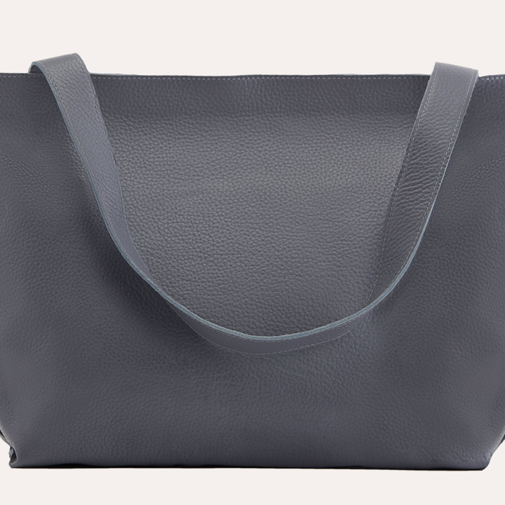 On The Go Genuine Leather Tote Bag