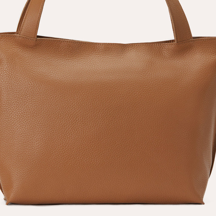 On The Go Genuine Leather Tote Bag